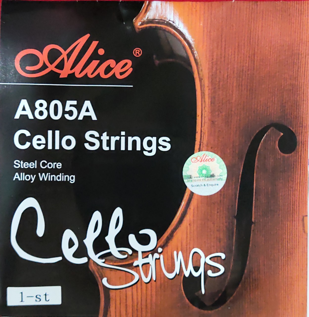 Dây số 1 Cello Alice A805A Steel Core, Nickel Chromium Wound