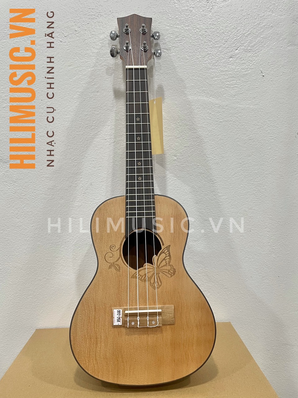 Đàn Ukulele Butterfly top solid OEM