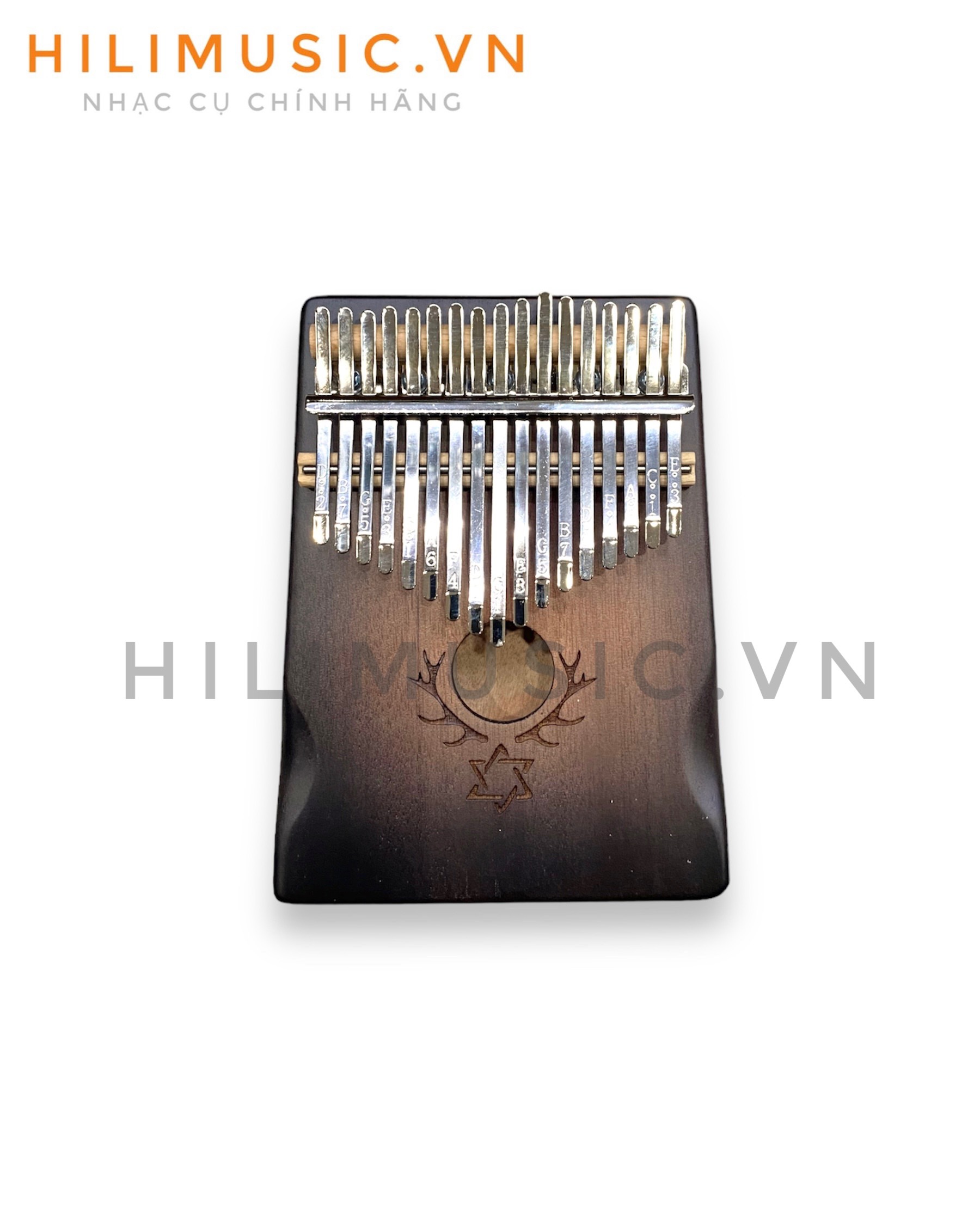 Đàn Kalimba 17 Phím Gỗ Màu Ombre