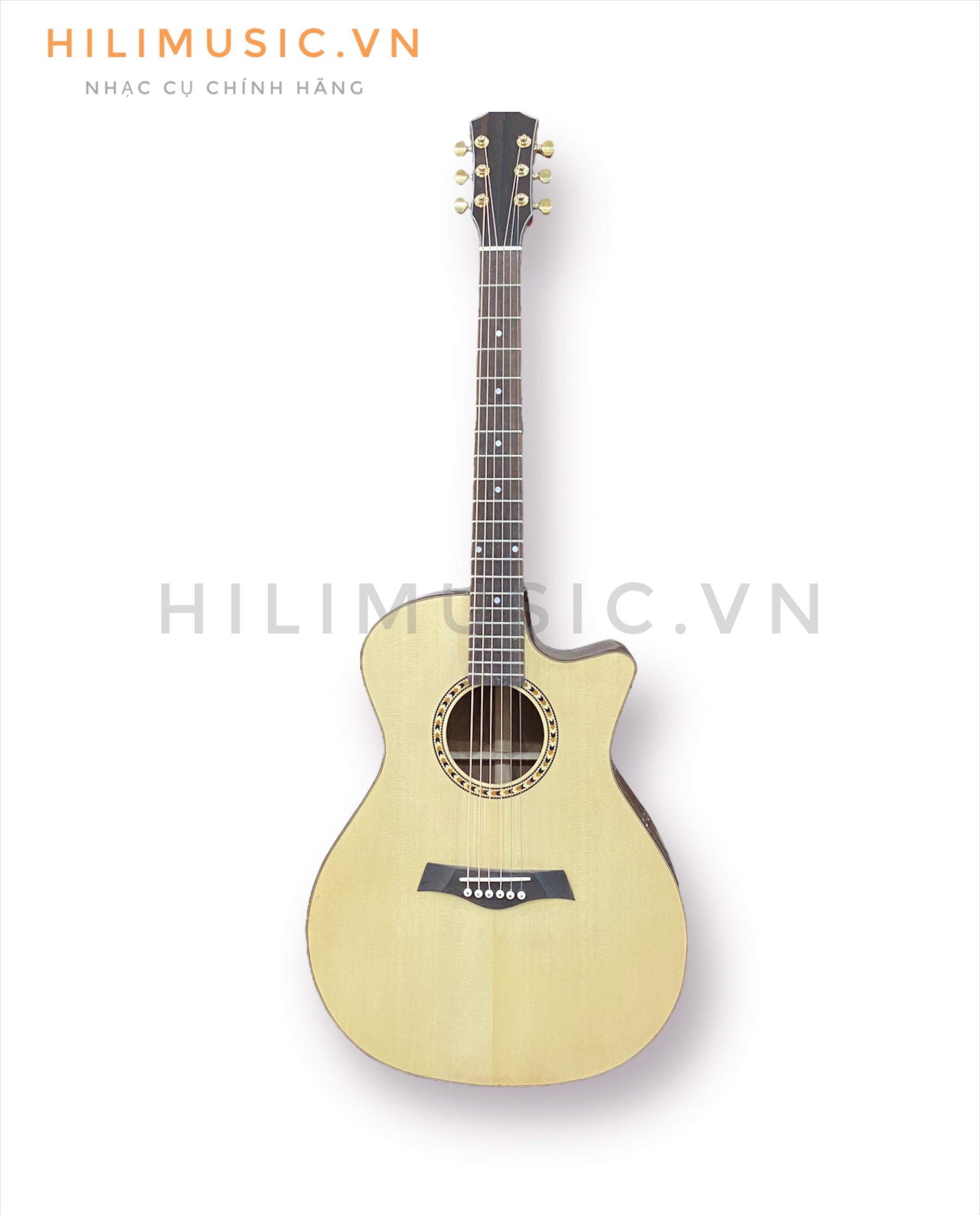 Đàn Guitar Acoustic AG-627 Gỗ Maho_Nu