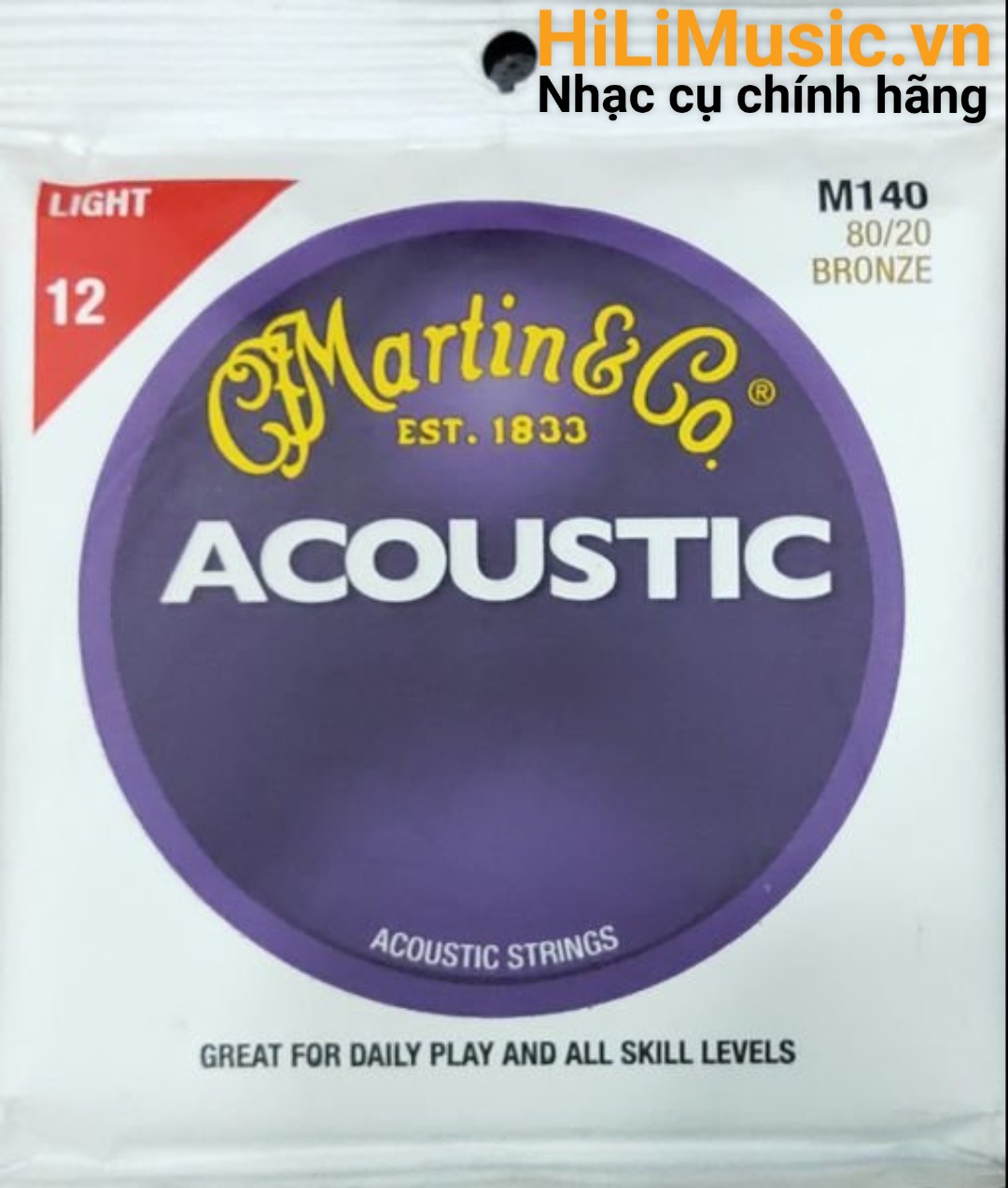 Dây Guitar Acoustic Martin M140 12-54 Light