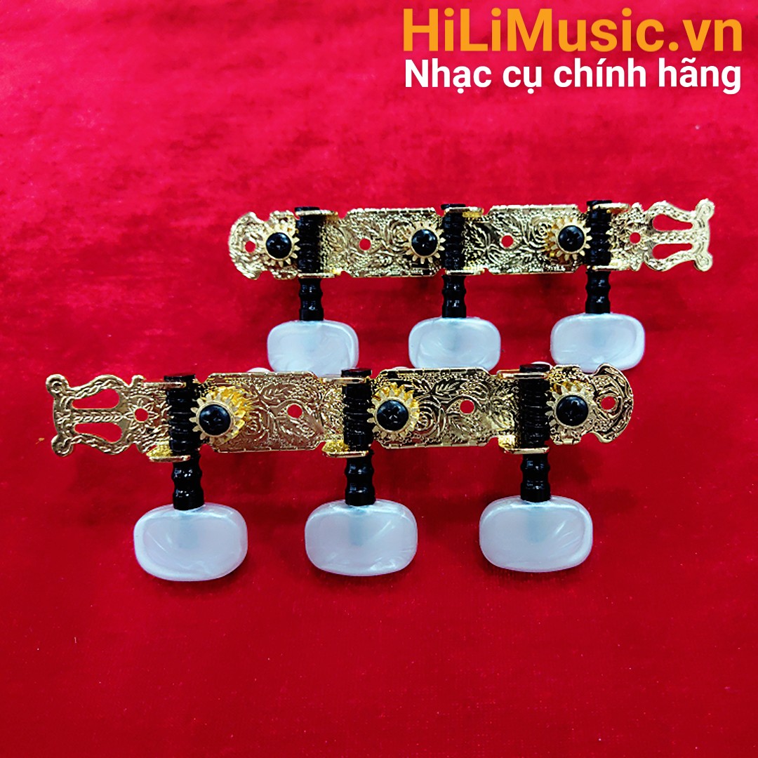 Bộ khoá đàn Classic vàng trục đen cao cấp