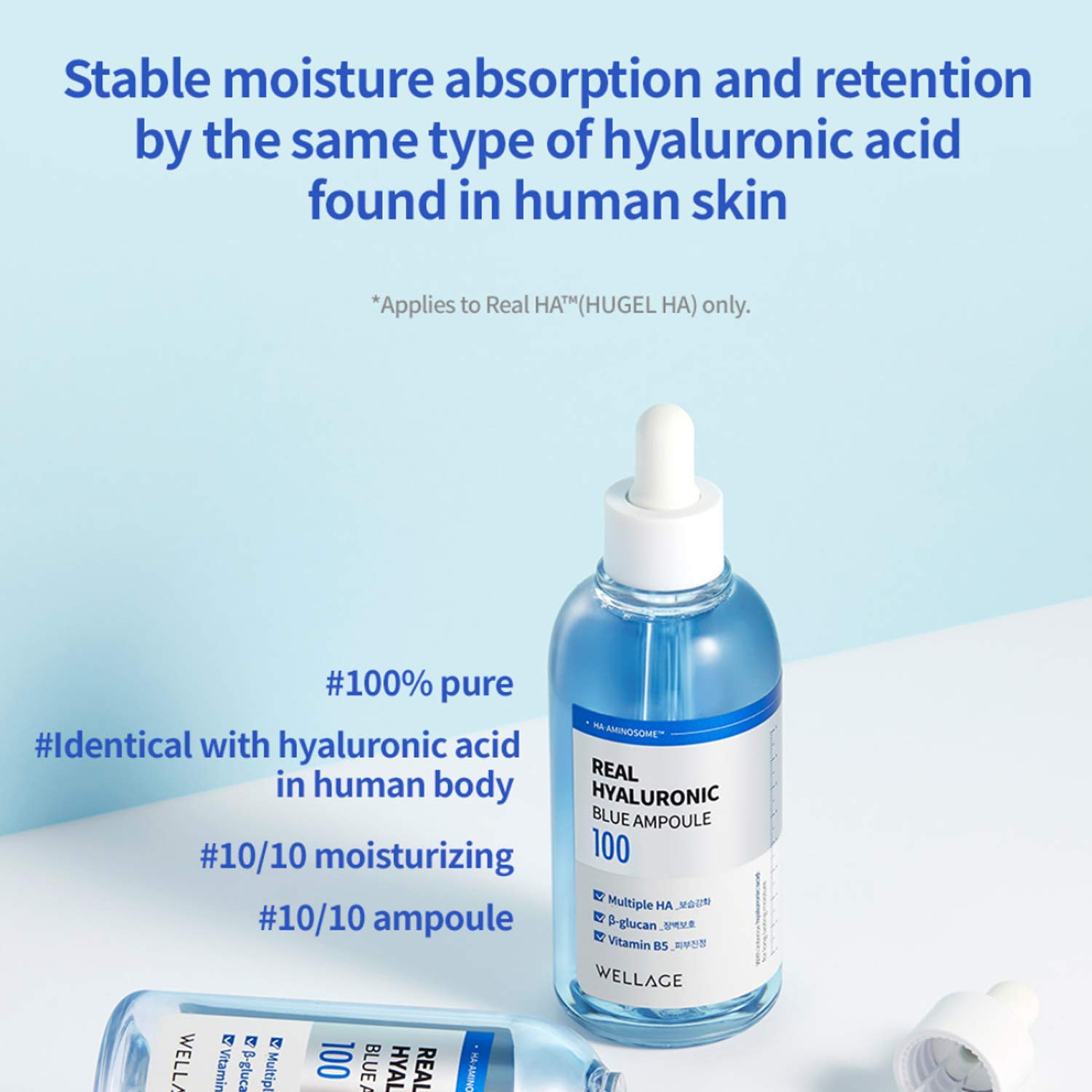 Tinh chất cấp nước WELLAGE Real Hyaluronic Blue Ampoule 75ml