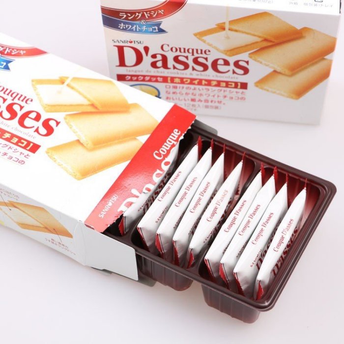 Bánh quy D'asses nhân socola trắng 12 cái