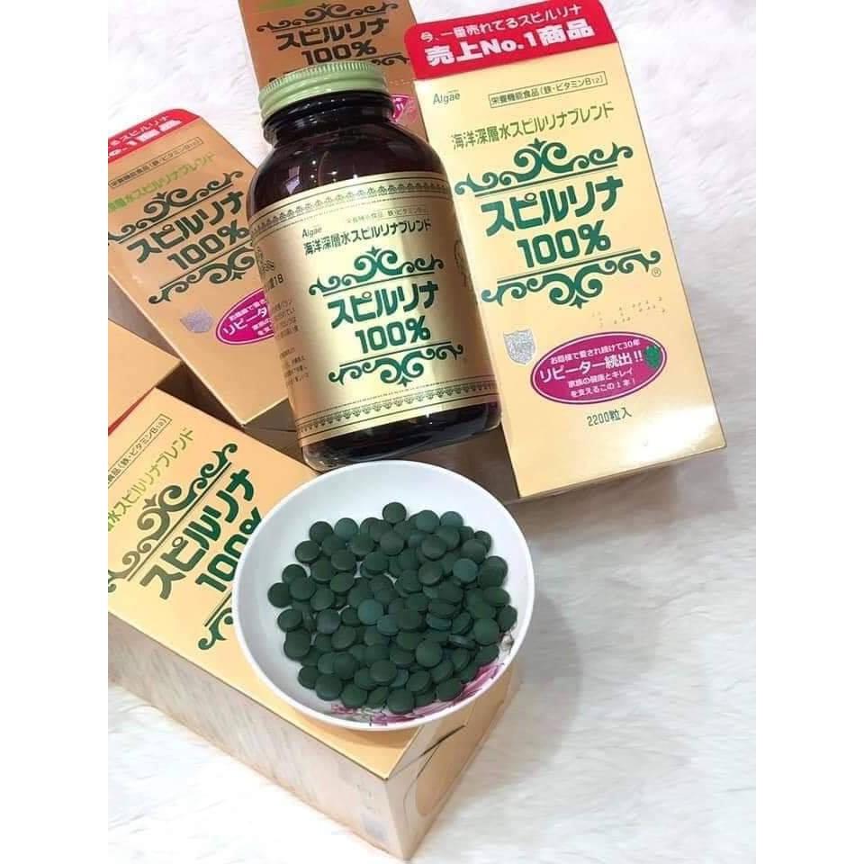 Tảo xoắn Spirulina Nhật Bản hộp 2200 viên