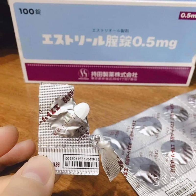 Viên nén đặt âm đạo Estoril 0.5mg Nhật Bản 10 viên