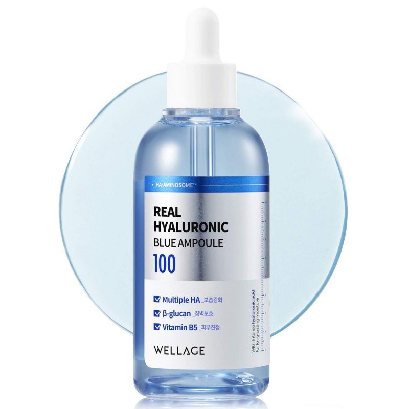 Tinh chất cấp nước WELLAGE Real Hyaluronic Blue Ampoule 75ml