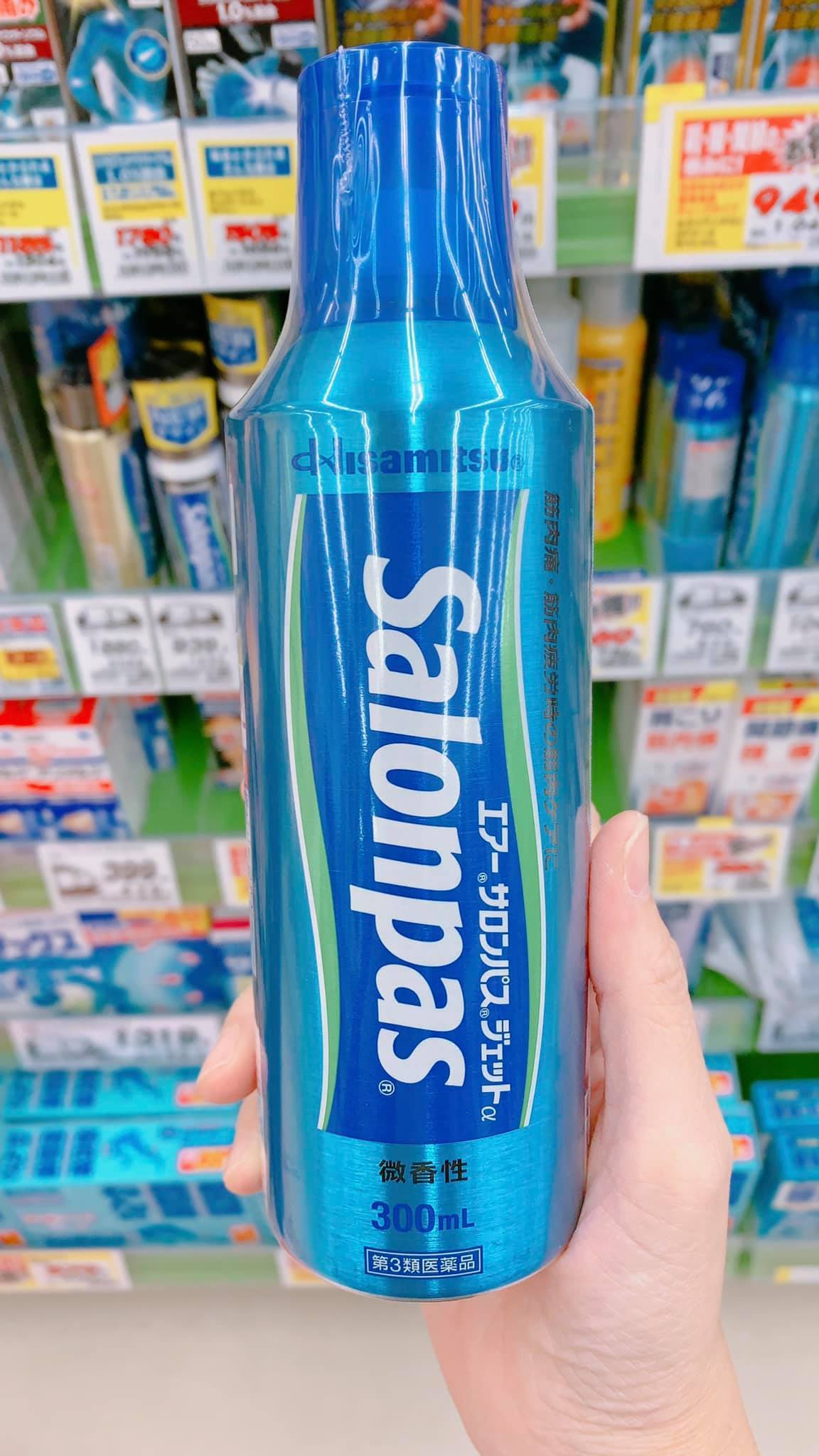 Chai Salonpas xịt nội địa Nhật Bản Air Jet Hisamitsu 300ml