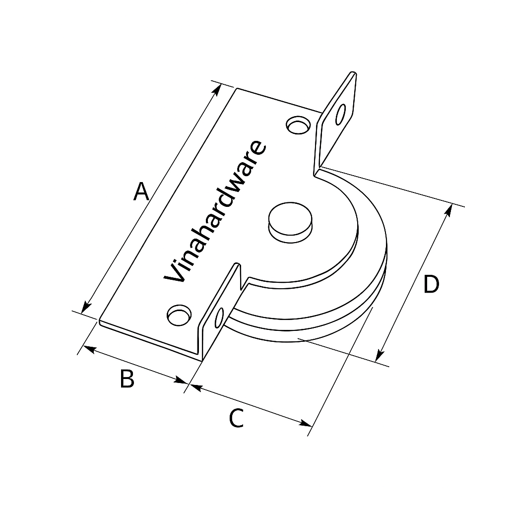 Bánh xe một chiều cửa lùa – Mã 1406.1.08023