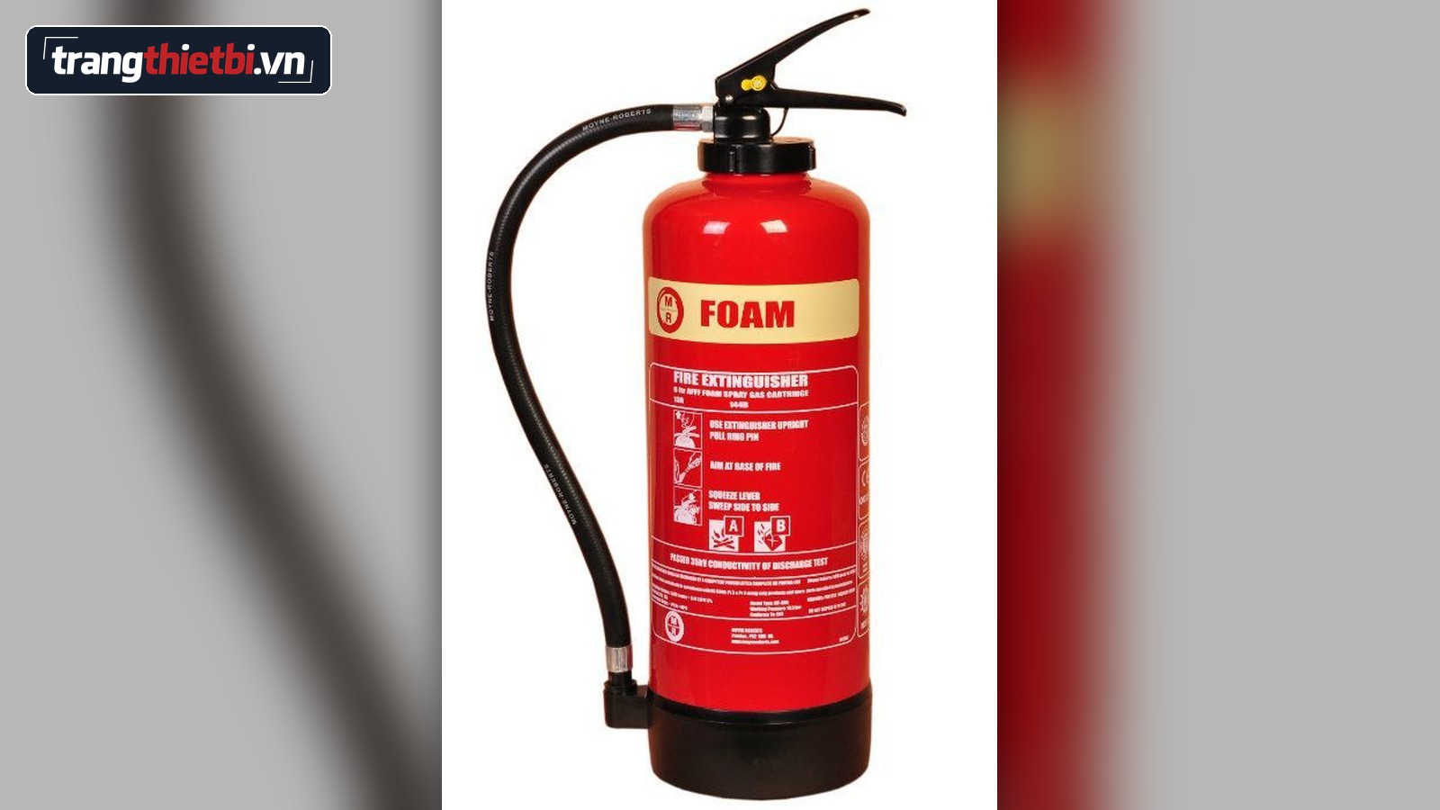 Bình chữa cháy bọt Foam 6 lít thương hiệu Moyne Roberts chuyên dùng dập tắt đám cháy loại A và B