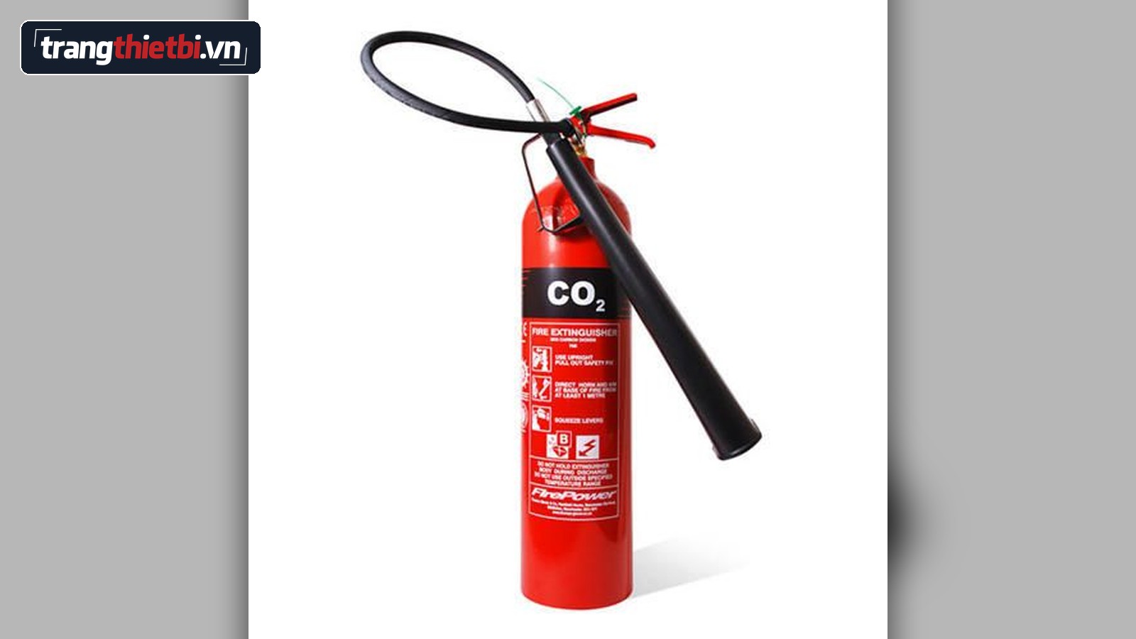 Bình chữa cháy khí CO2 xách tay thương hiệu FirePower chuyên dùng dập tắt đám cháy điện và chất lỏng