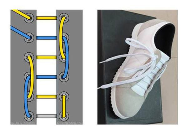 Kiểu xỏ dây giày bảo hộ đạp xe giúp ôm chân chắc chắn và hạn chế tuột dây