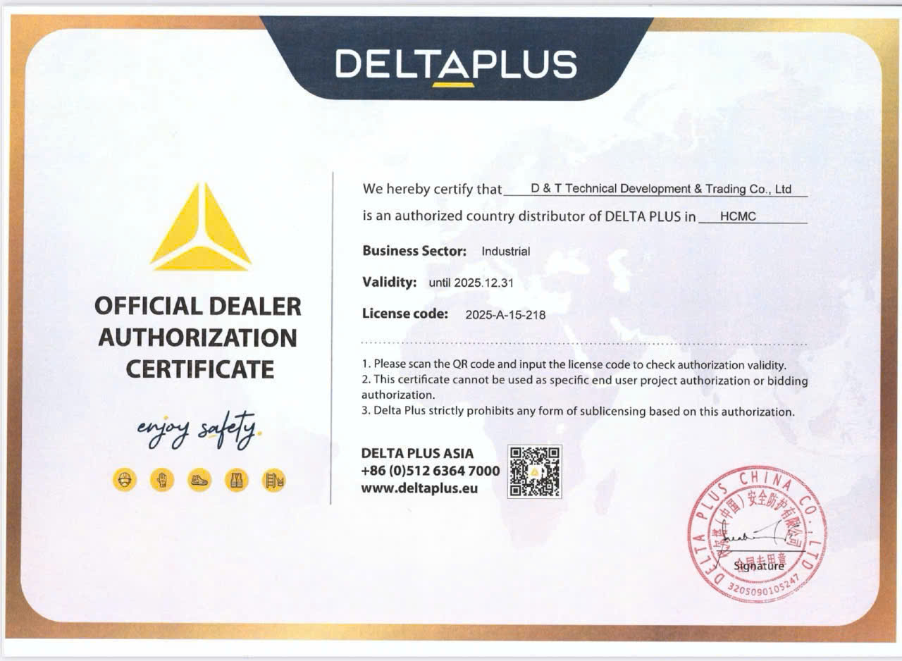 TrangThietbi.vn là nhà phân phối chính hãng các sản phẩm Delta Plus tại Việt Nam