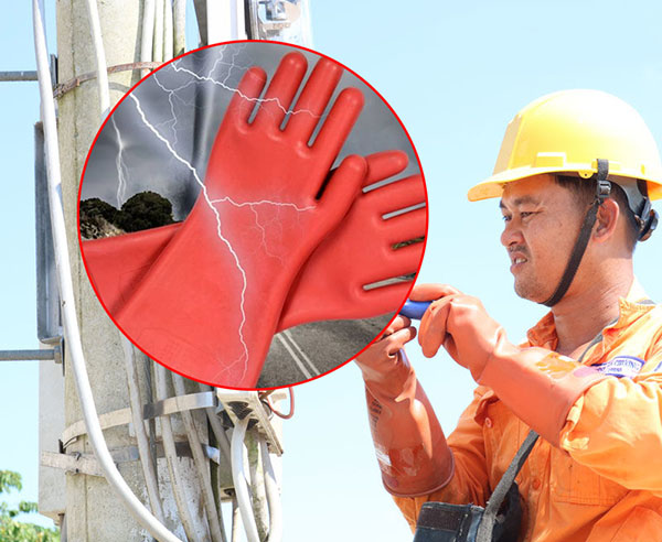 Găng tay cách điện hạ thế là thiết bị bảo hộ bắt buộc khi tiếp xúc trực tiếp với nguồn điện