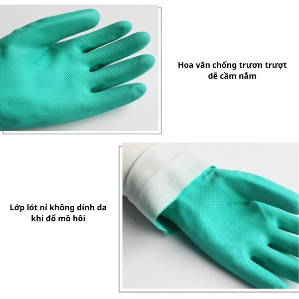 Găng tay chống dầu Nitrile không kích ứng da