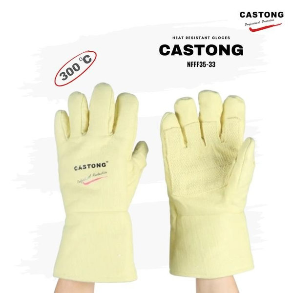 Găng tay chịu nhiệt 300°C sợi Kevlar Castong NFFF35-33 ôm tay linh hoạt