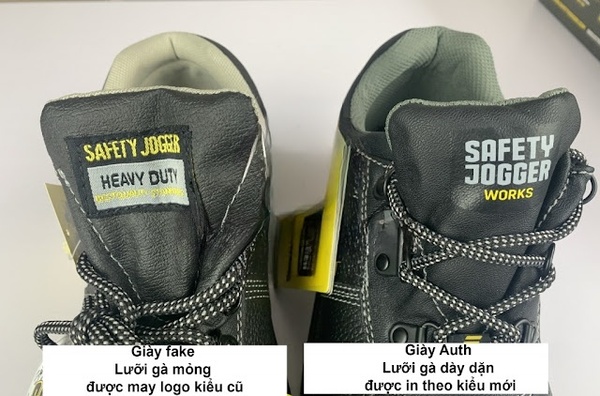 Lưỡi gà giày bảo hộ Jogger chính hãng dày, êm, đường may gọn gàng