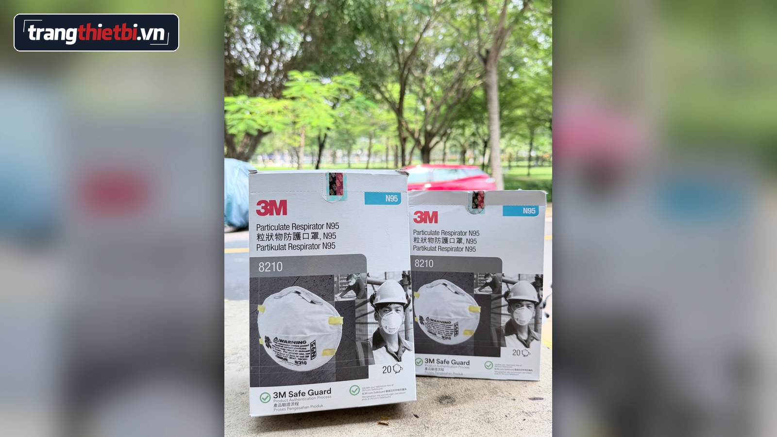 Khẩu trang bảo hộ 3M 8210 chuẩn N95 chống bụi mịn và vi khuẩn chính hãng