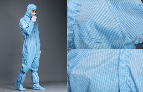 Quần áo chống tĩnh điện tích hợp sợi carbon kiểm soát ESD