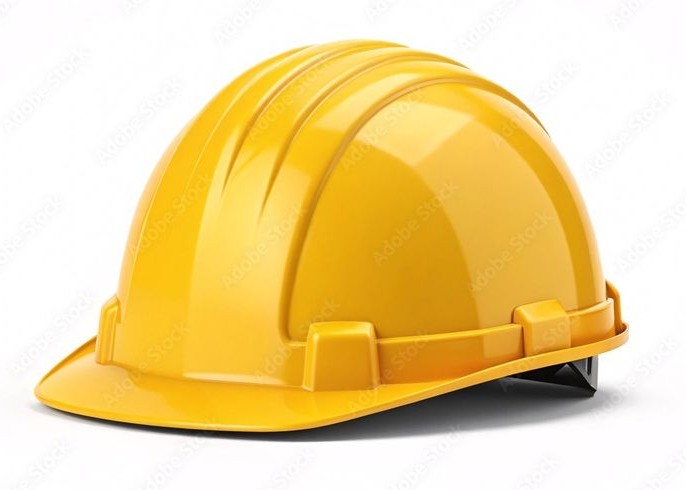 Mũ bảo hộ lao động công nghiệp màu vàng bằng nhựa abs chống va đập tiêu chuẩn en 397