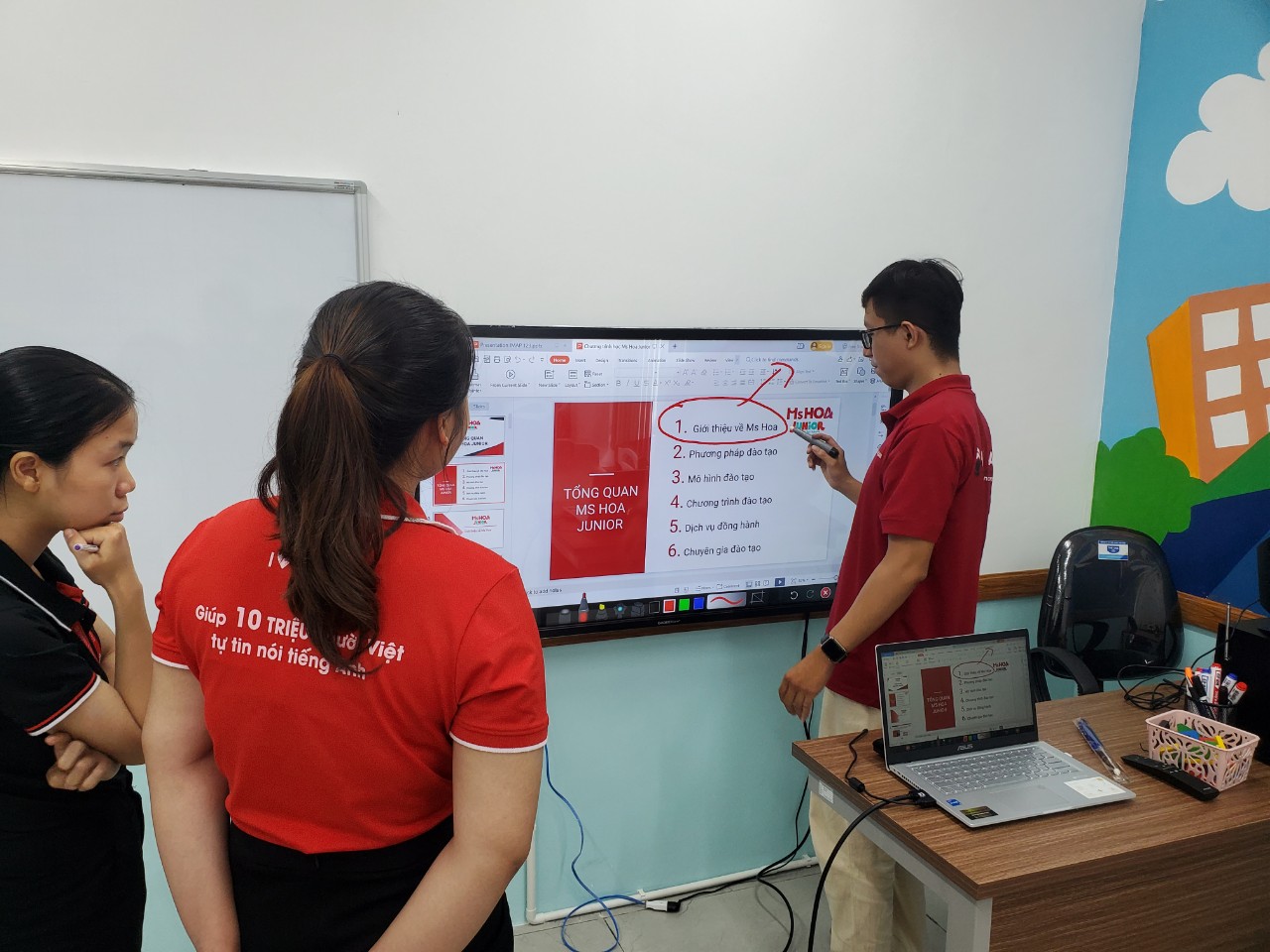 khung tương tác GAOKEview cho trung tâm Ms Hoa Toeic