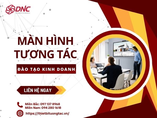 màn hình tương tác sử dụng trong đào tạo kinh doanh 