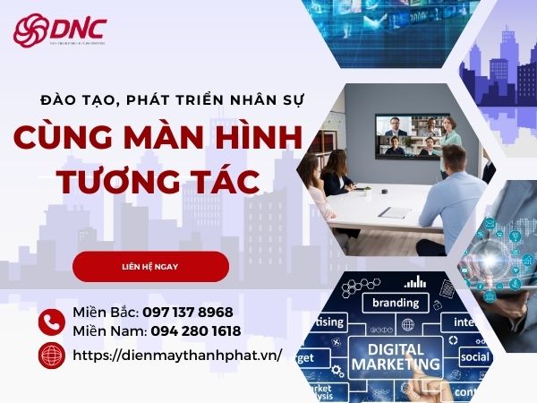 màn hình tương tác trong doanh nghiệp