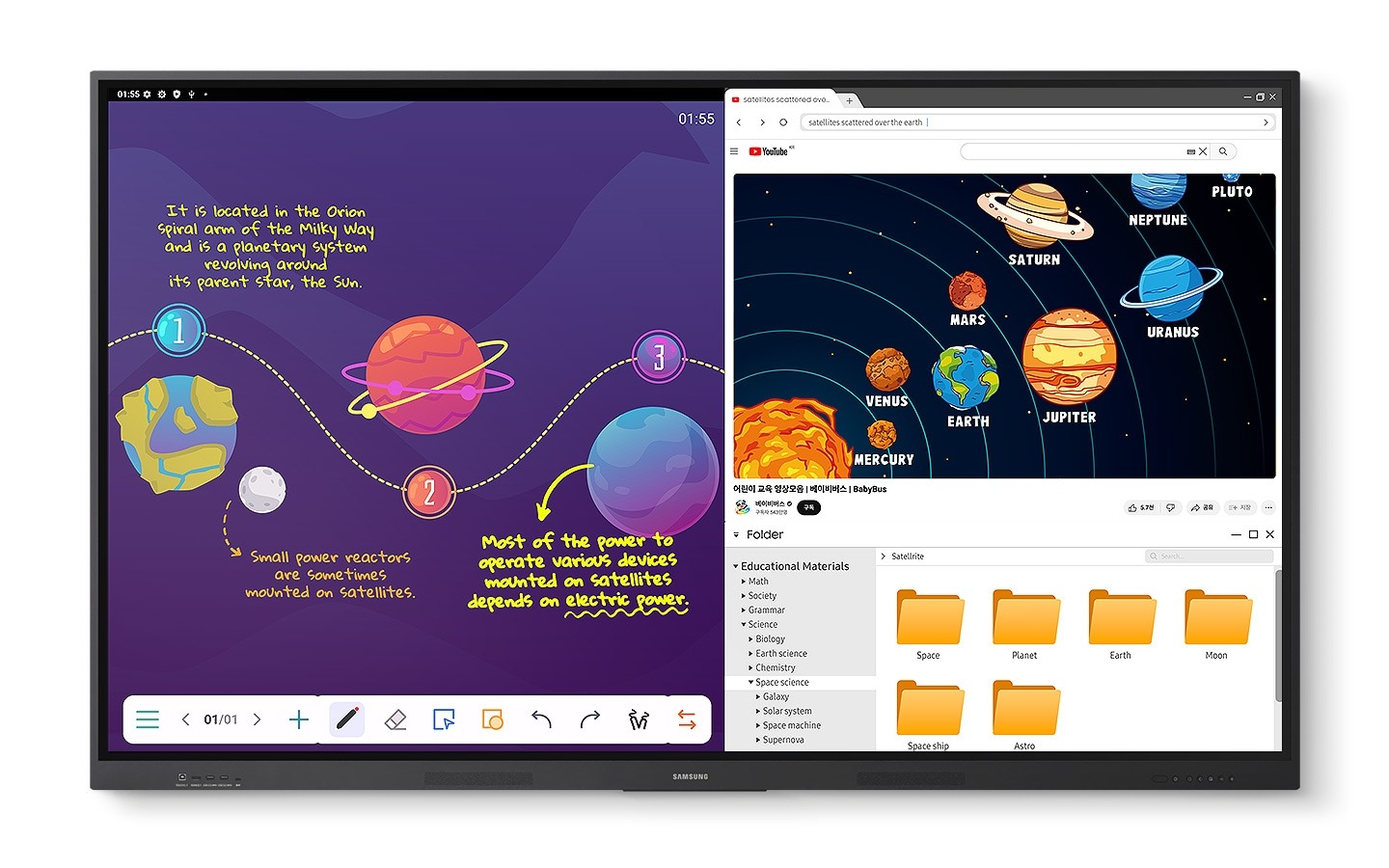 màn hình tương tác Samsung Android OS WAF