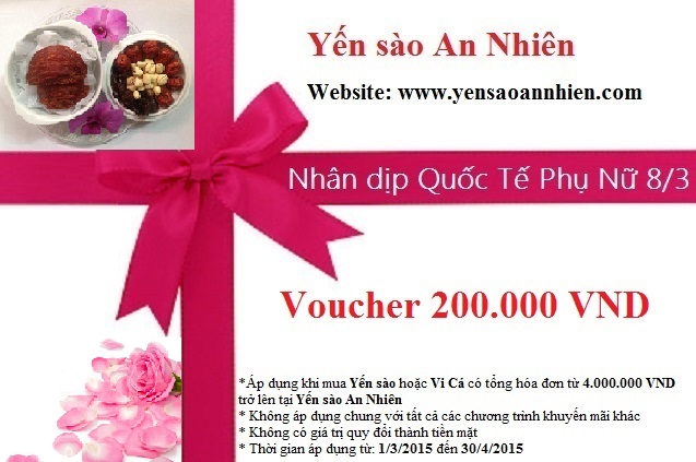 CHƯƠNG TRÌNH KHUYẾN MÃI NHÂN NGÀY QUỐC TẾ PHỤ NỮ 8/3