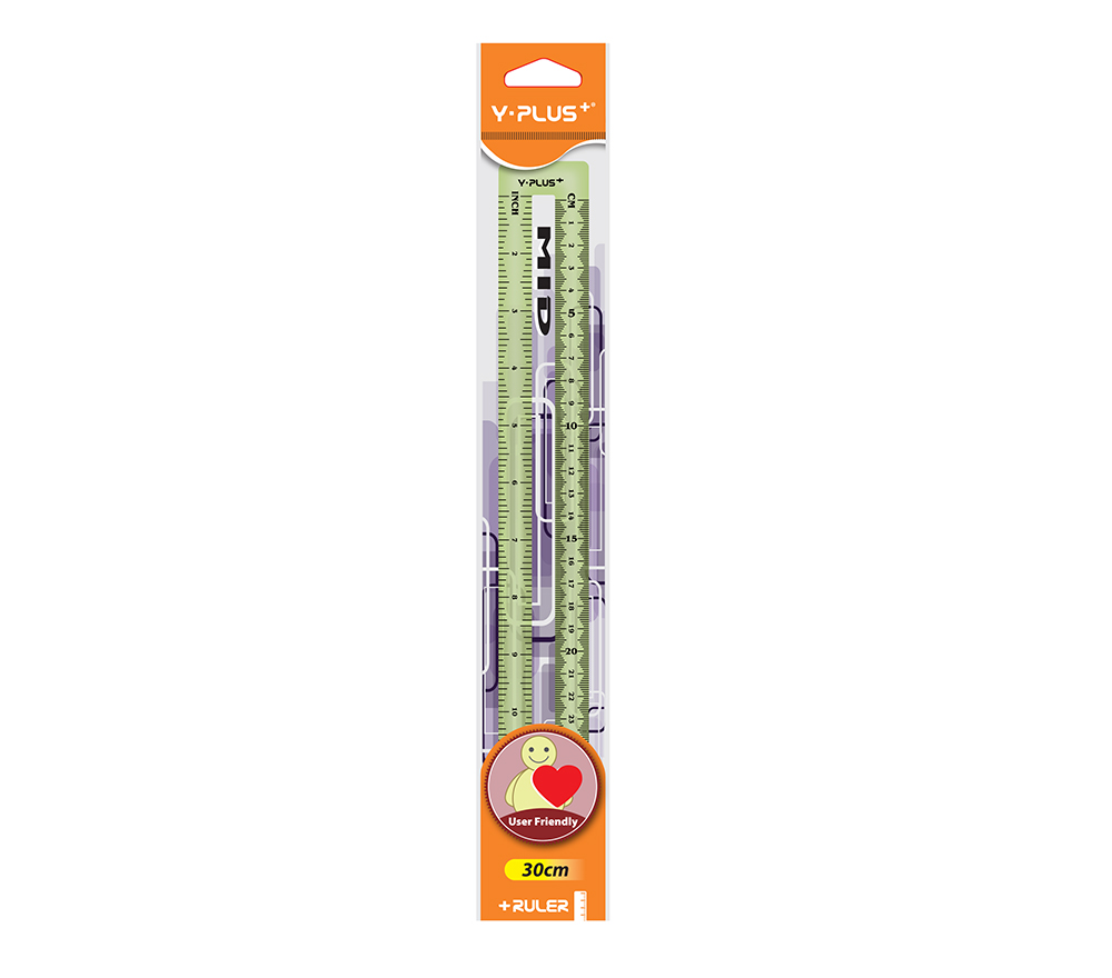 Thước kẻ MID 30Cm - Y PLUS