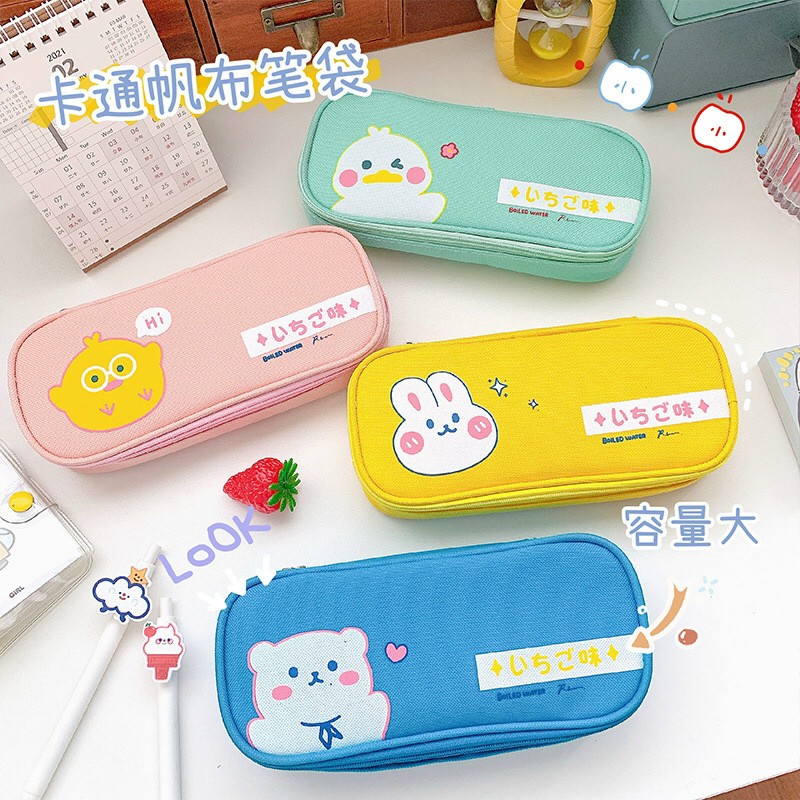 Bóp vải in hình cute