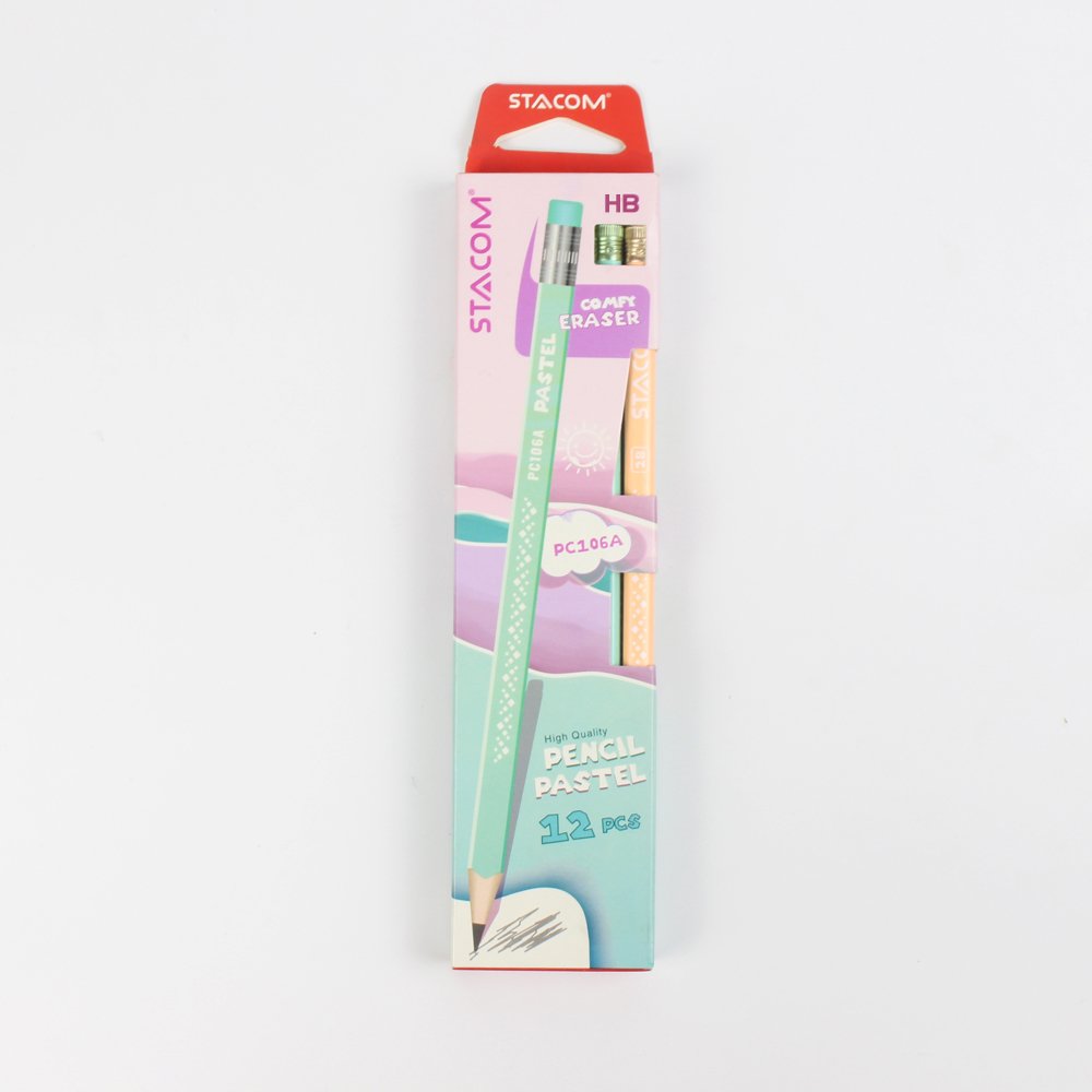 Bút chì gỗ pastel PC106A (có gôm) _HB