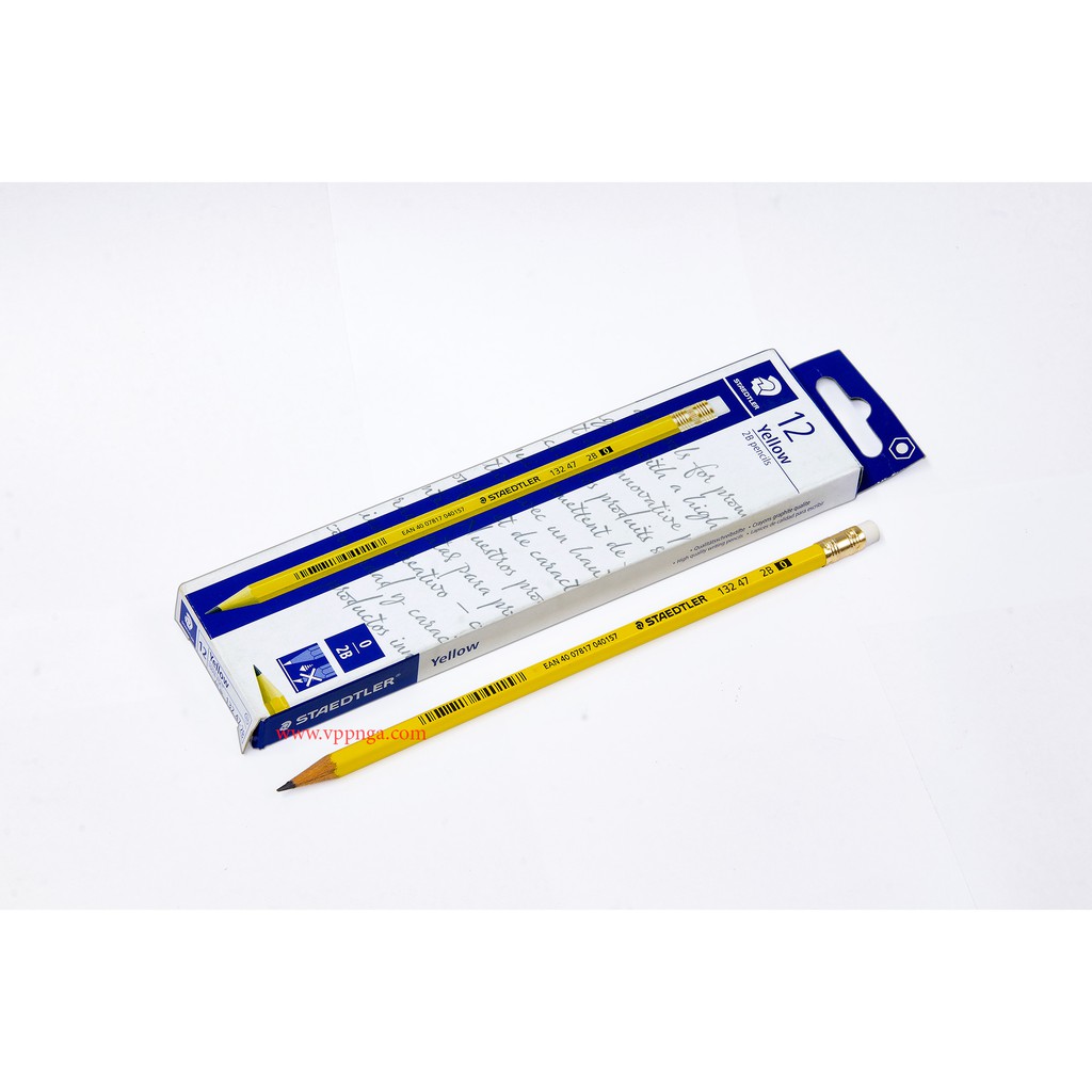 Bút chì gỗ vàng 2B có tẩy STAEDTLER