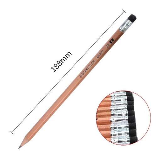 Bút chì thân mộc 2B có tẩy STAEDTLER