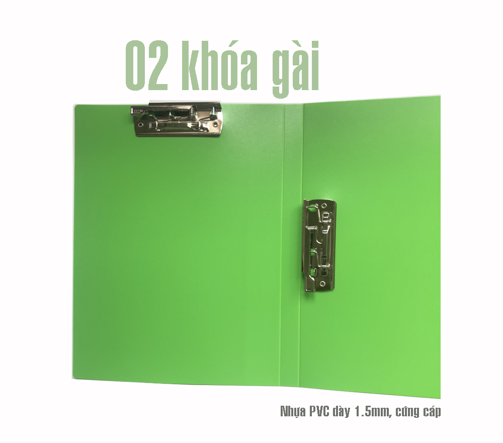 Bìa nhựa 2 kẹp sắt -D301A