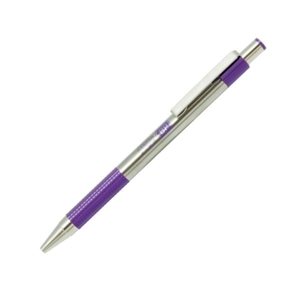 Bút bi bấm kim loại F-301 0.7 tím Zebra