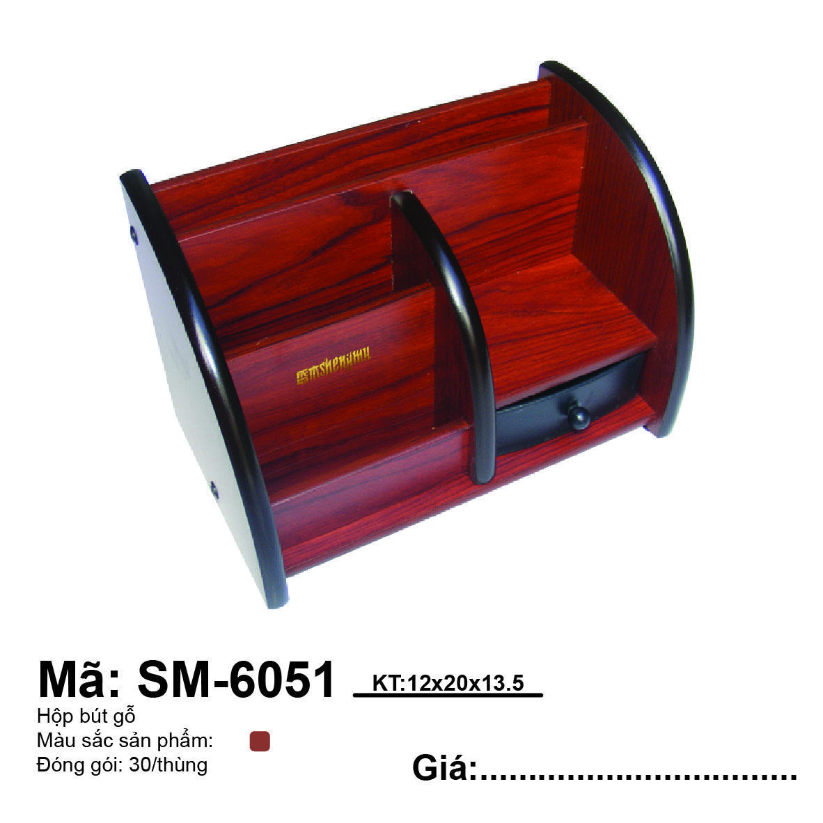 Hộp Cắm Bút Gỗ
