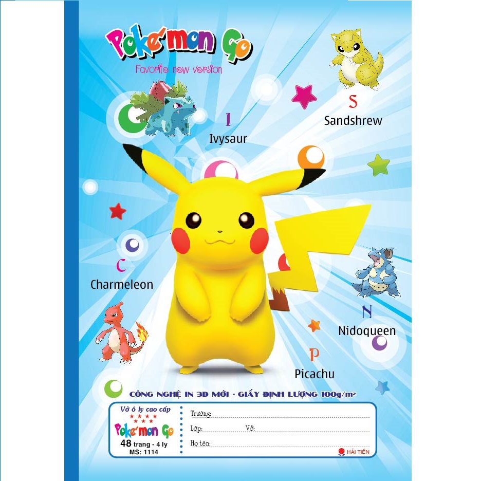 Vở PoKeMon 96 trang