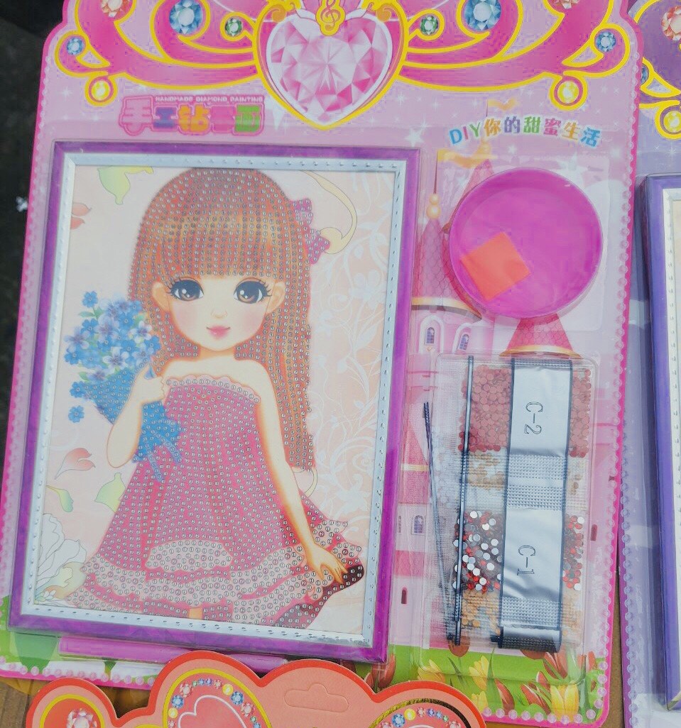 Tranh Đính Đá Có Khung BabyGirl Mini Cho Bé Siêu Cute