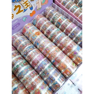 Băng keo washi trong - hộp 60 cuộn