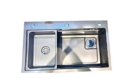 CHẬU RỬA BÁT RINO 1 HỐ NANO GHI XÁM - RC7848NGREY