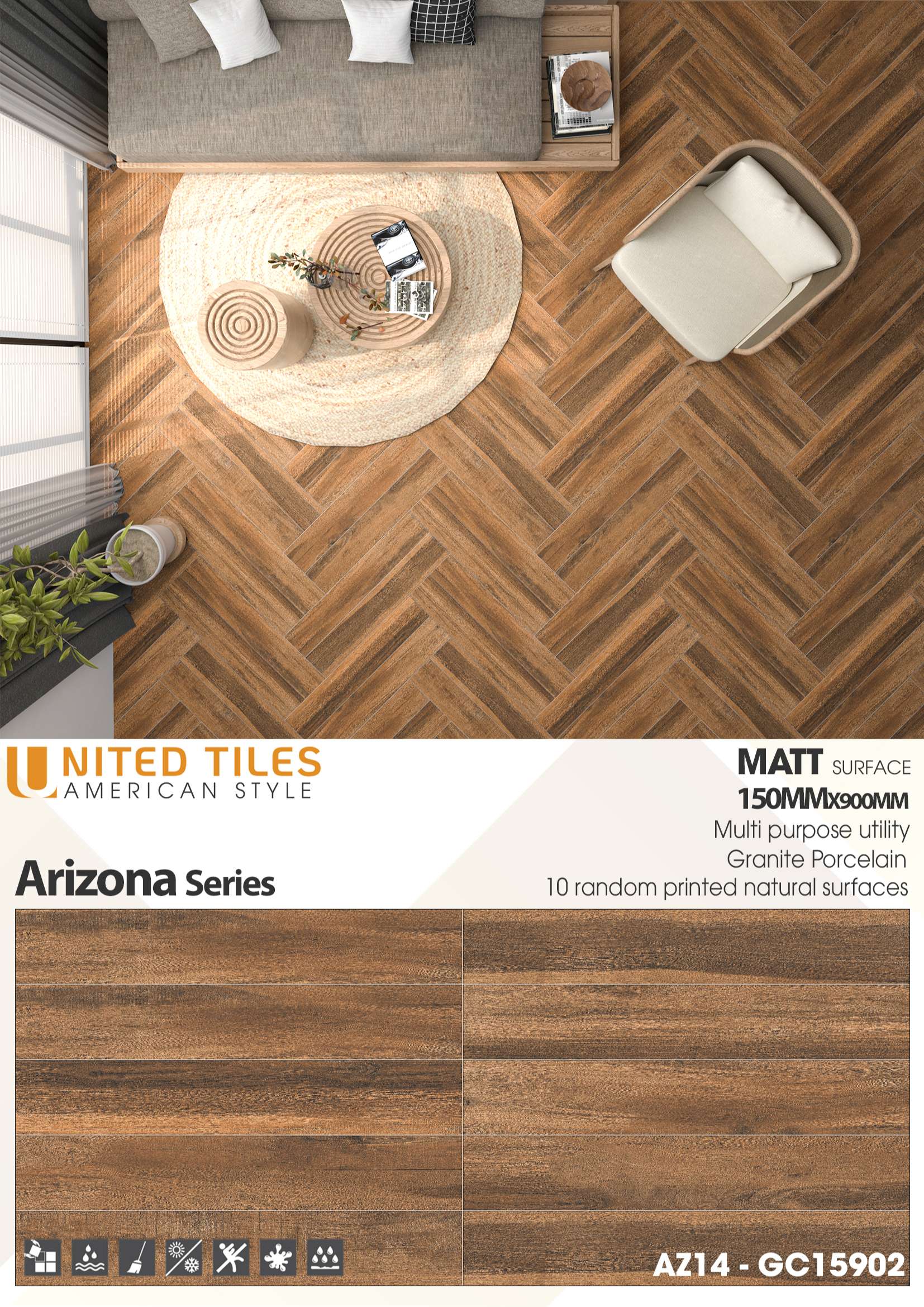 Gạch United 150x900mm AZ14-GC15902