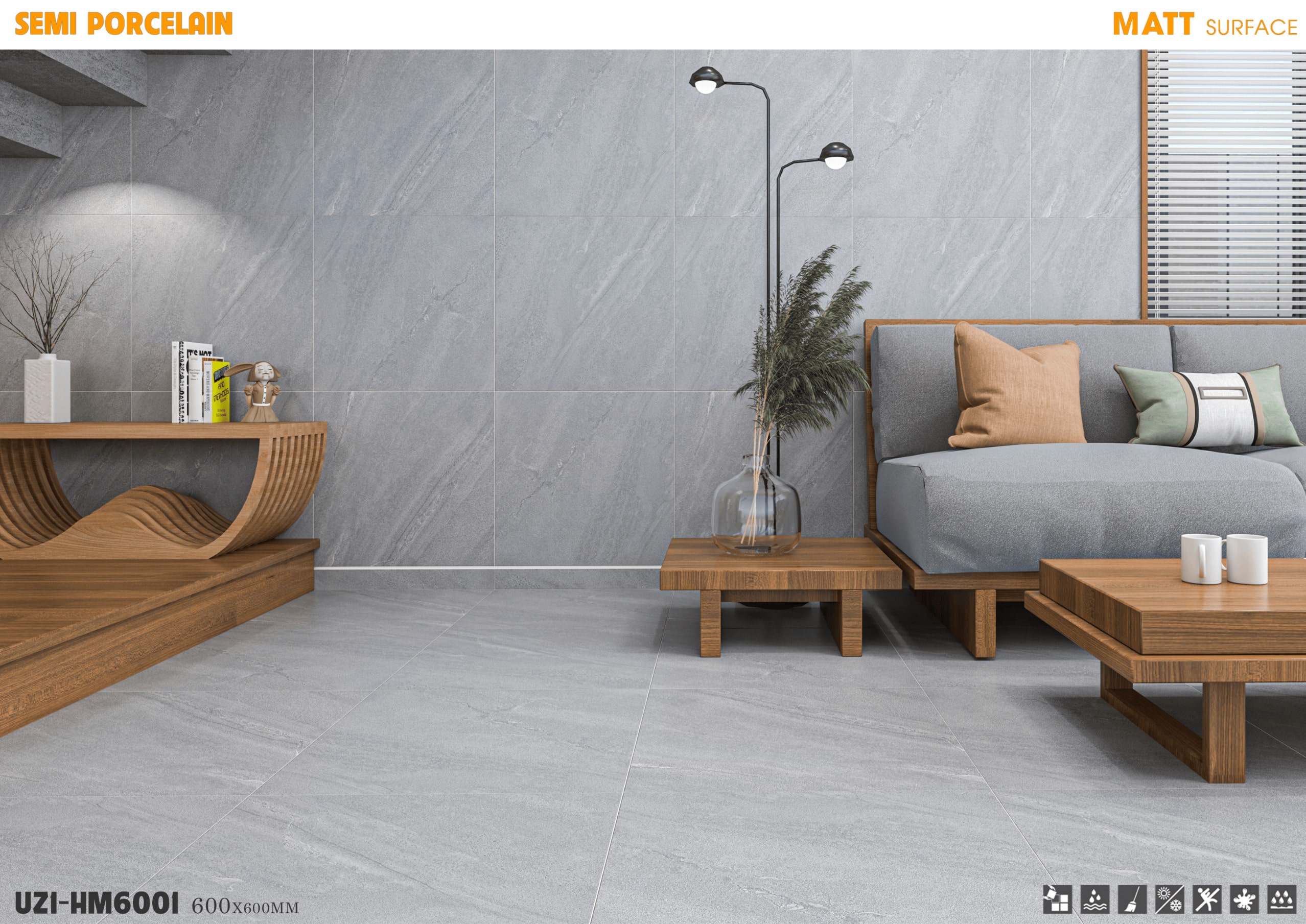 Gạch lát nền Viglacera 600x600  UZ1-HM6001