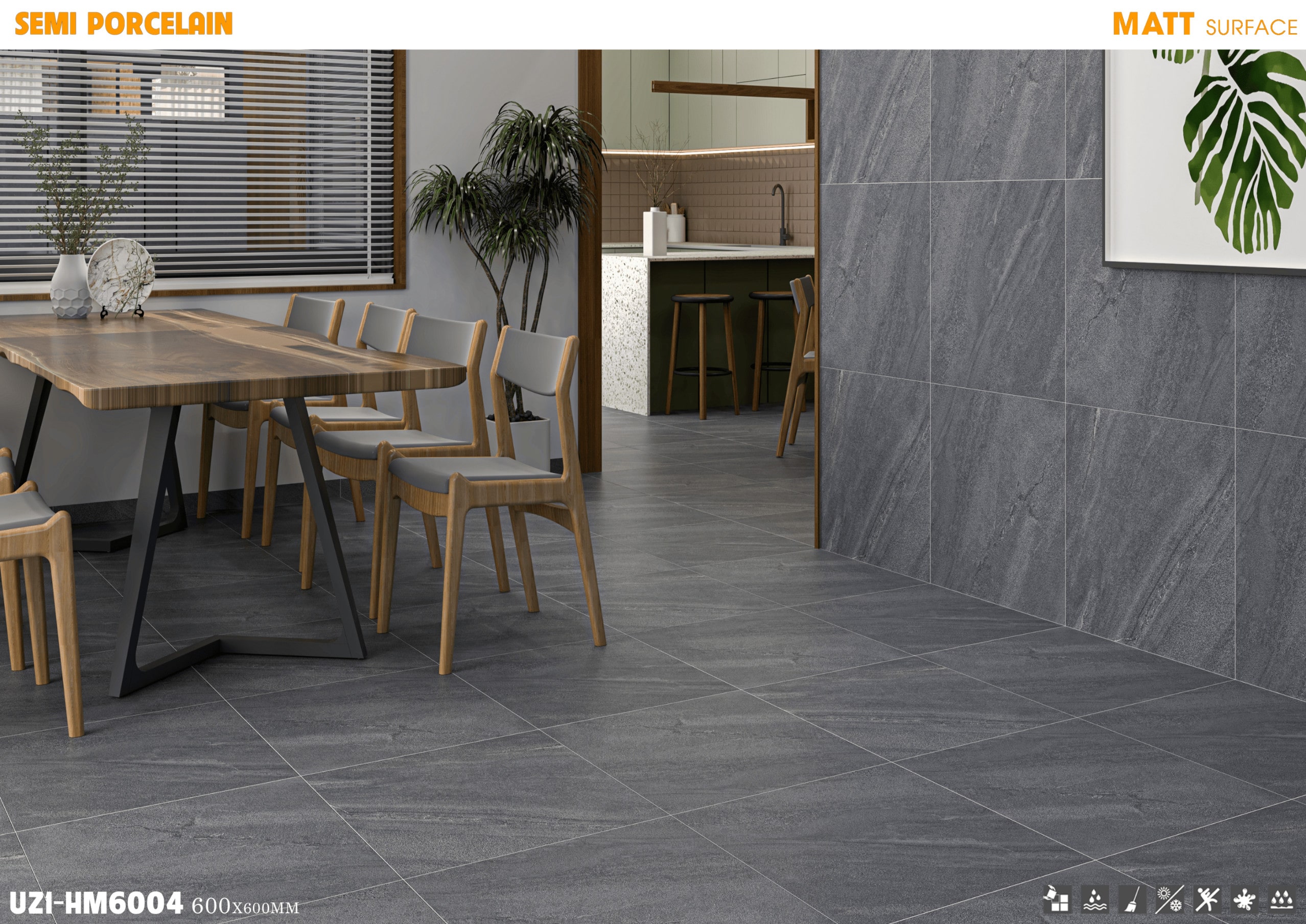 Gạch lát nền Viglacera 600x600  UZ1-HM6004