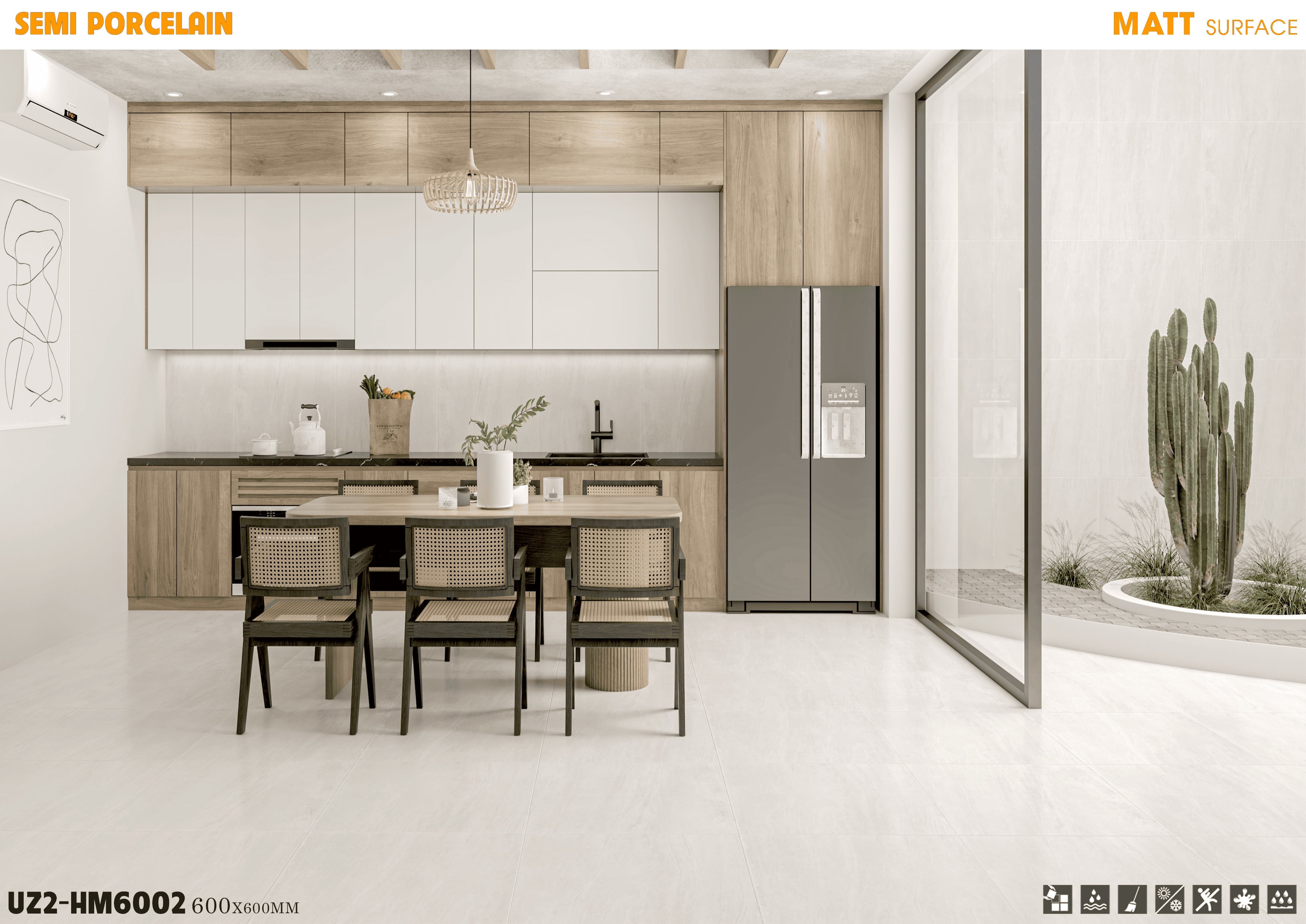 Gạch lát nền Viglacera 600x600  UZ2-HM6001