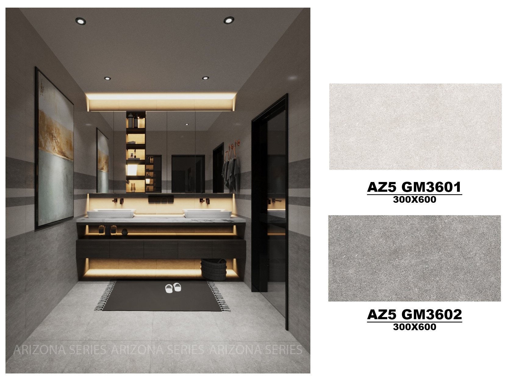 Thiết kế 3D gạch phòng vệ sinh