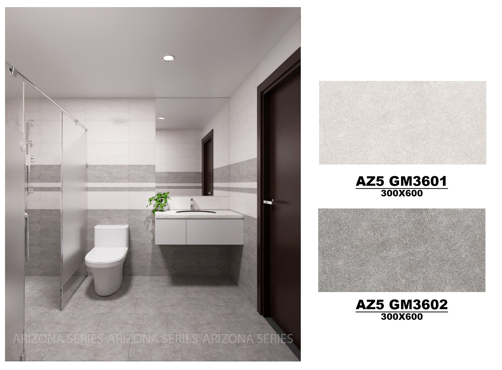 Thiết kế 3D gạch phòng vệ sinh