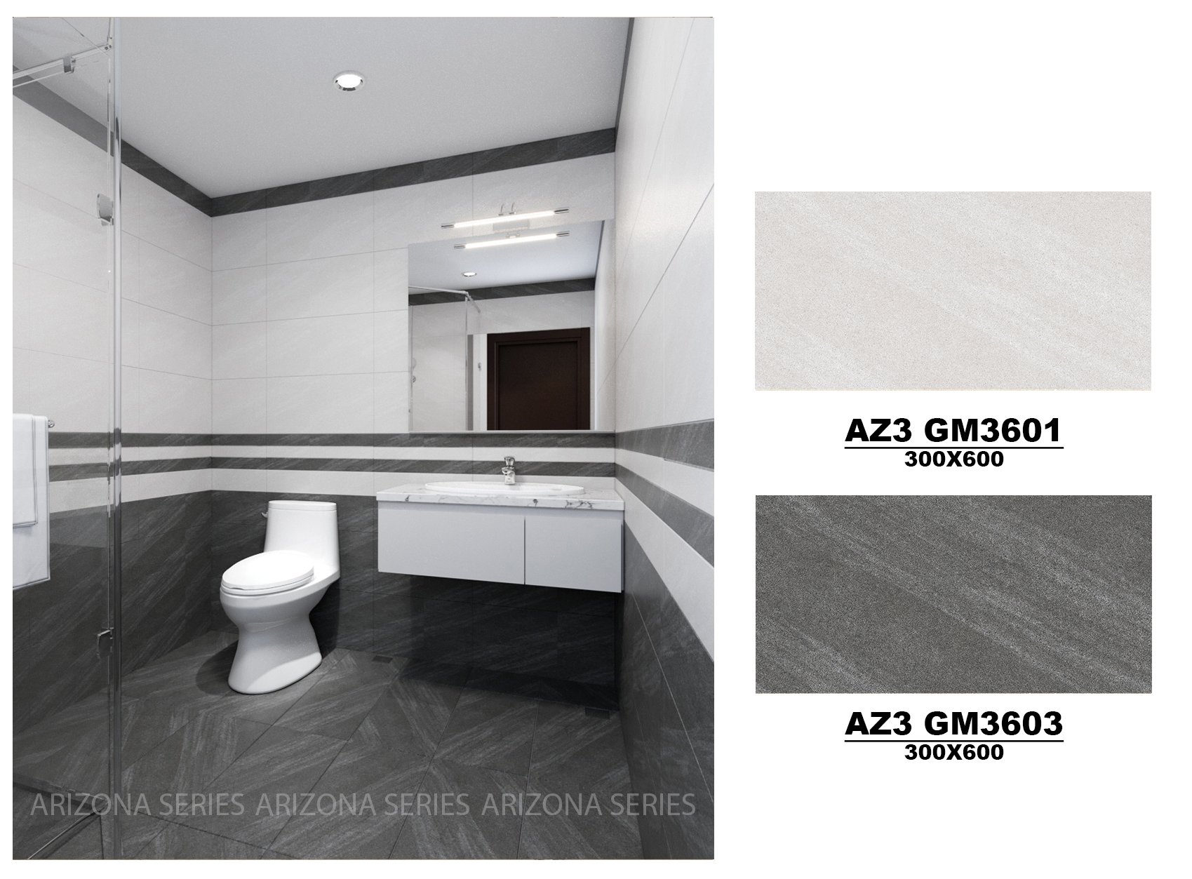 Thiết kế 3D gạch phòng vệ sinh