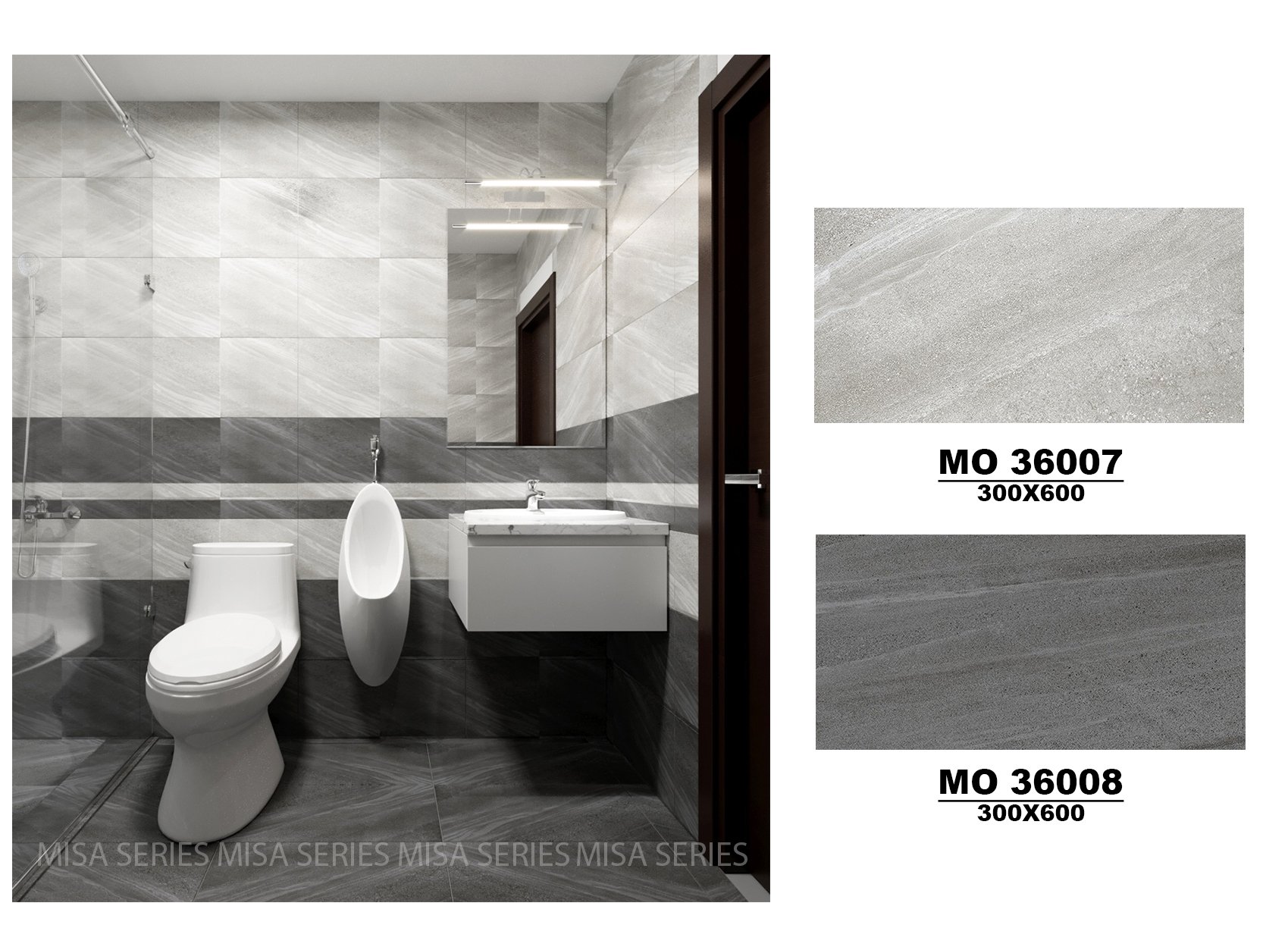 Thiết kế 3D gạch phòng vệ sinh