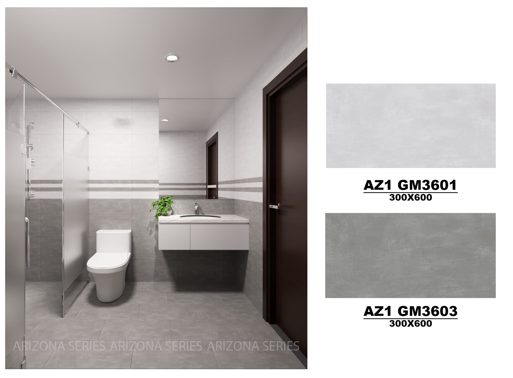 Thiết kế 3D gạch phòng vệ sinh